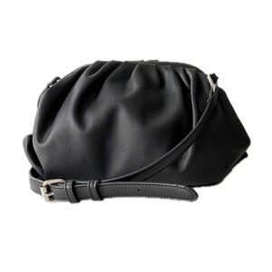 Anna Paola Italian Leather Convertible Ruched XBody Hobo Bag Clutch 3 Straps NEW